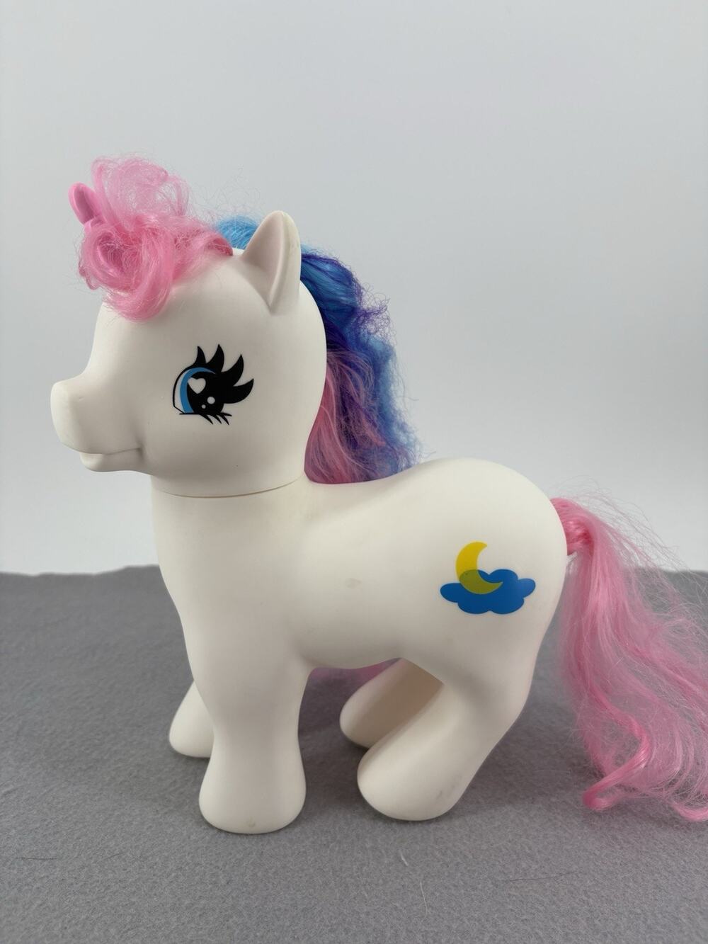 My Little Pony Large 9” White Unicorn with Rainbow mange & pink tail.